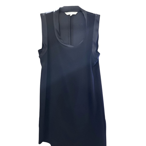 Trina Turk Navy Blue Satin Sleeveless Sheath Dress – Size 2 - Picture 2 of 4